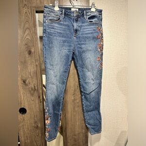 Driftwood Jackie High Rise Embroidered Jeans W30/L30